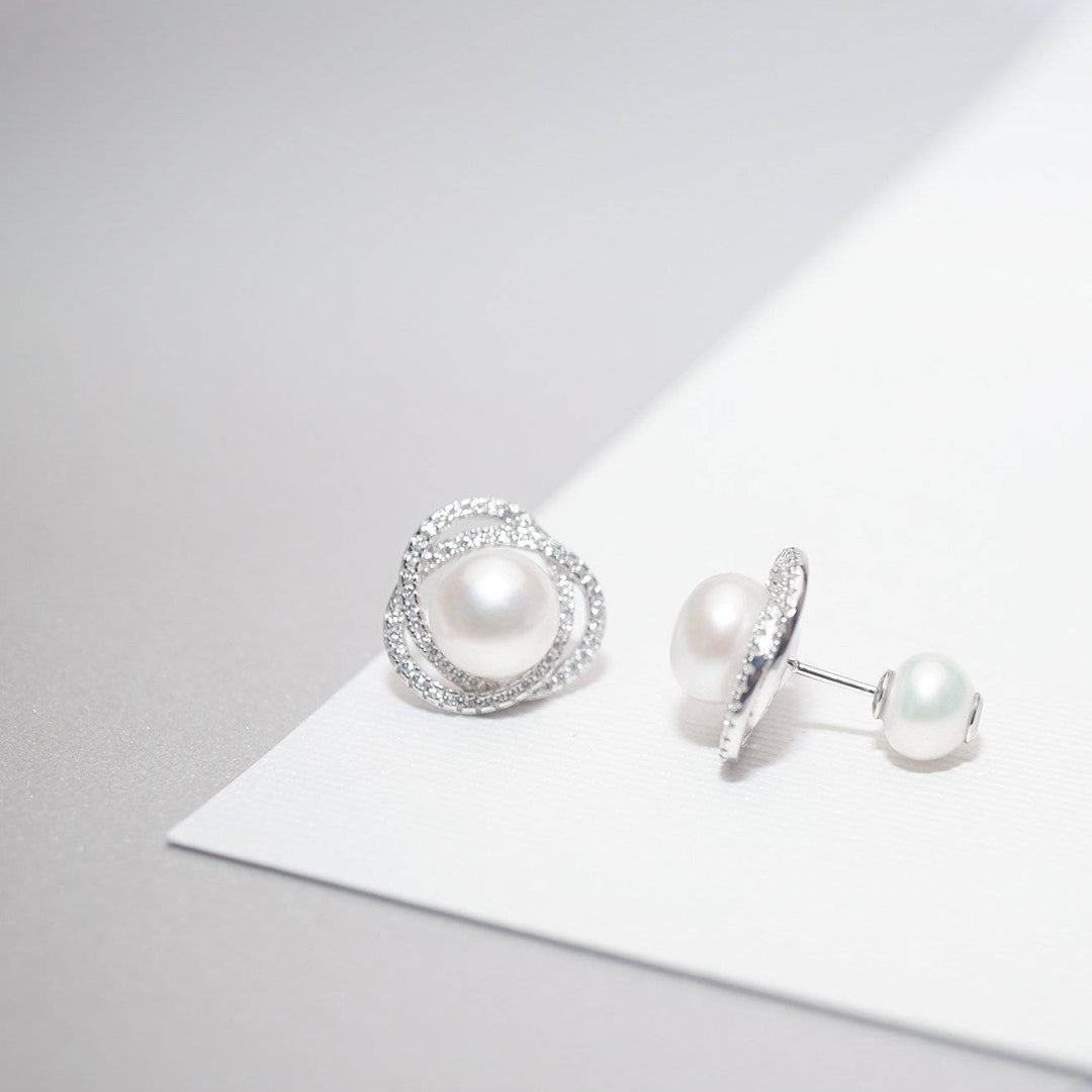Elegant Freshwater Pearl Earrings WE00183 - PEARLY LUSTRE