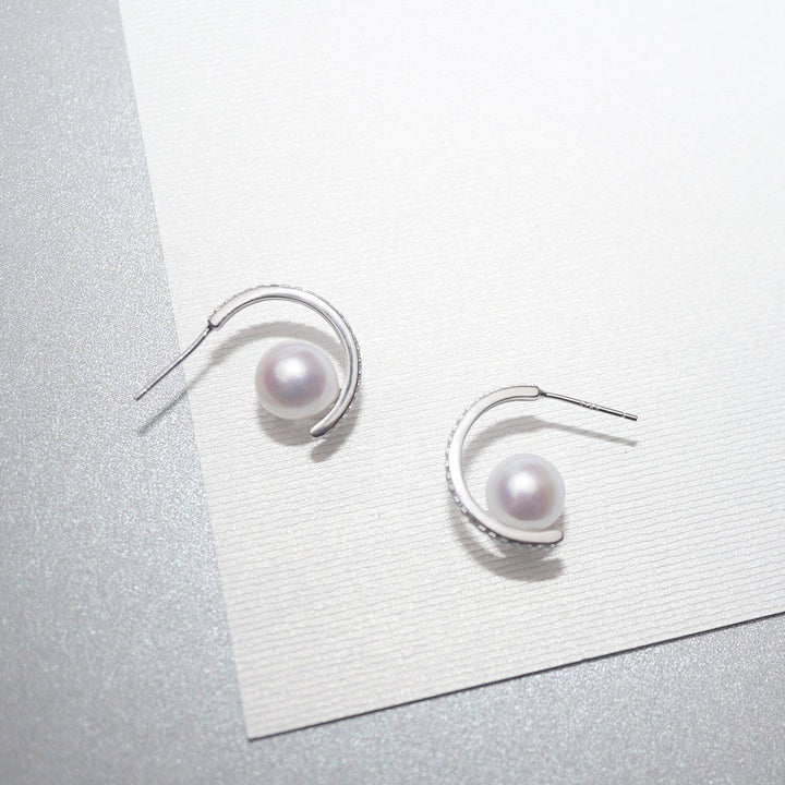 Elegant Freshwater Pearl Earrings WE00184 - PEARLY LUSTRE