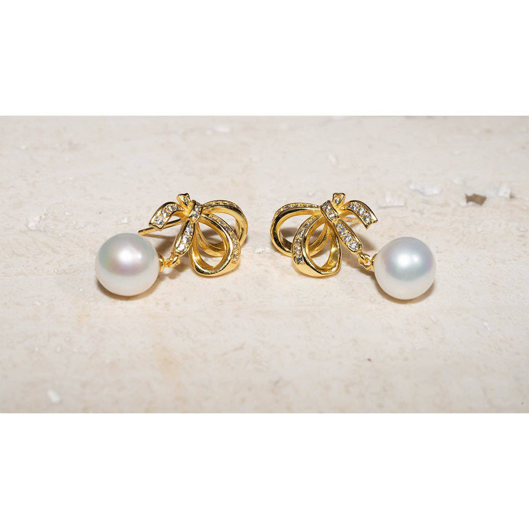 Elegant Freshwater Pearl Earrings WE00186 - PEARLY LUSTRE