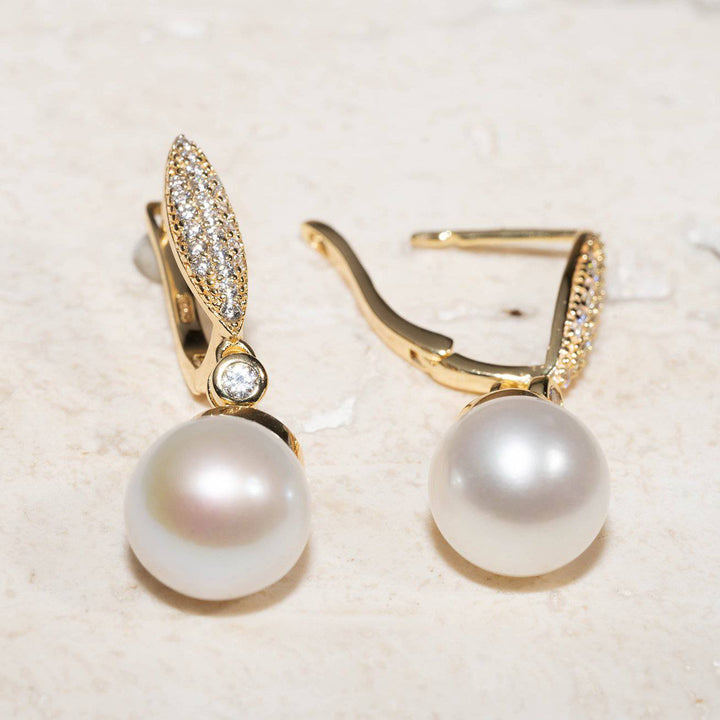 Elegant Freshwater Pearl Earrings WE00194 - PEARLY LUSTRE