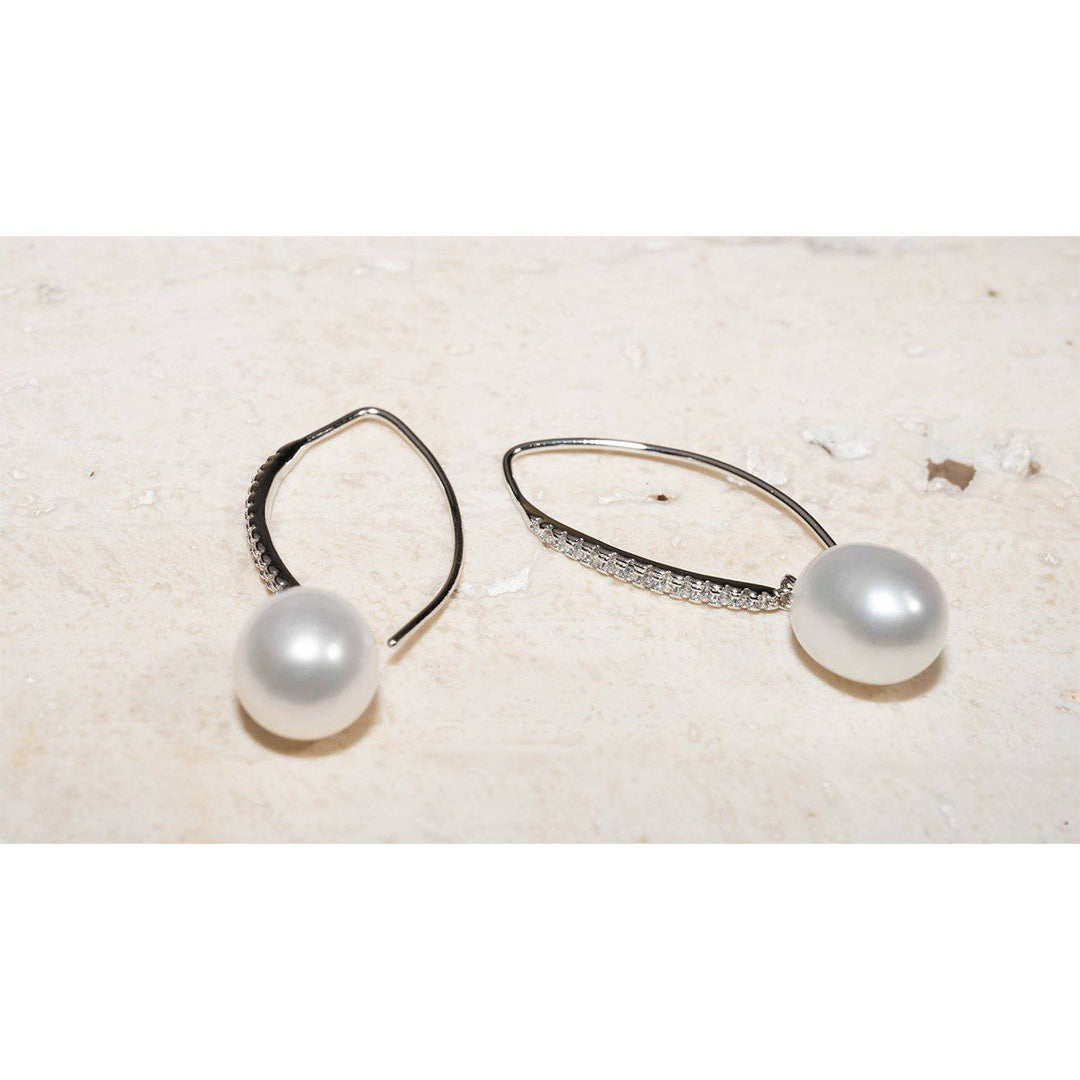 Elegant Freshwater Pearl Earrings WE00195 - PEARLY LUSTRE