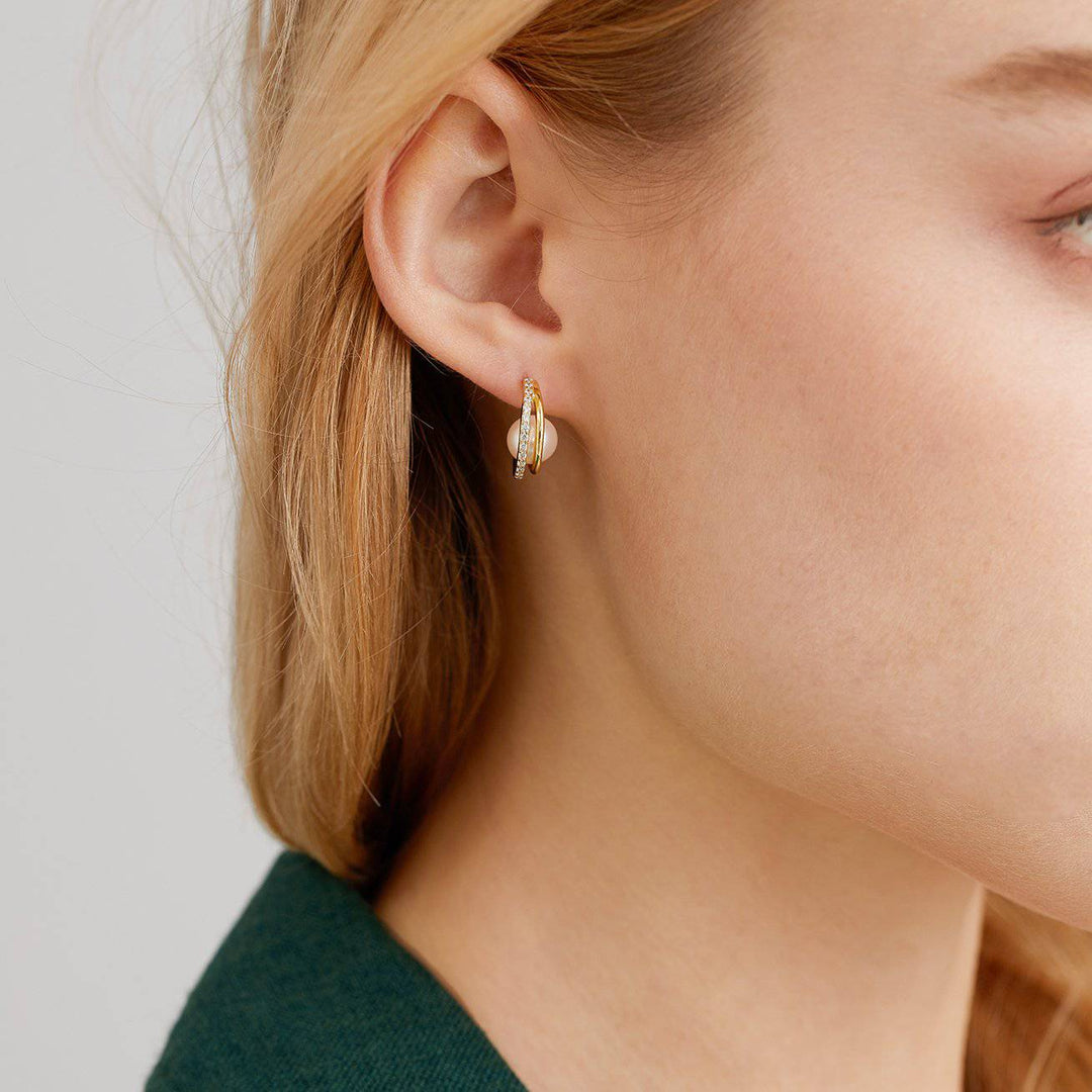 New Yorker Freshwater Pearl Earrings WE00104 - PEARLY LUSTRE