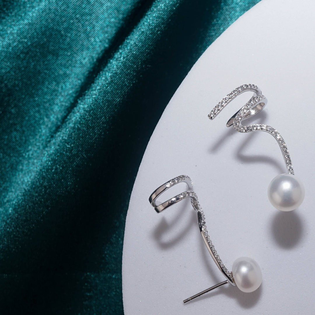 New Yorker Freshwater Pearl Earrings WE00175 - PEARLY LUSTRE