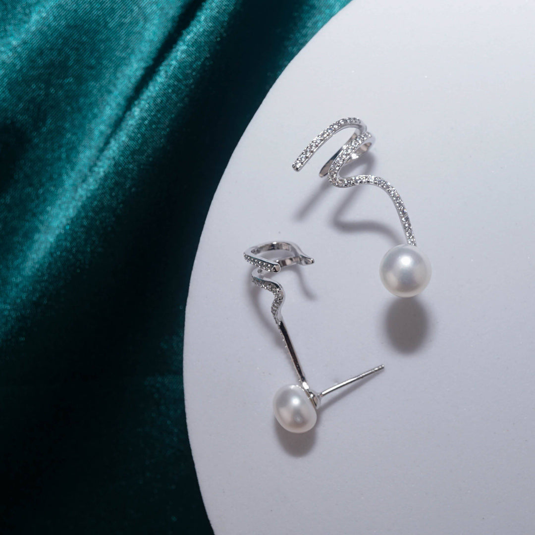 New Yorker Freshwater Pearl Earrings WE00175 - PEARLY LUSTRE