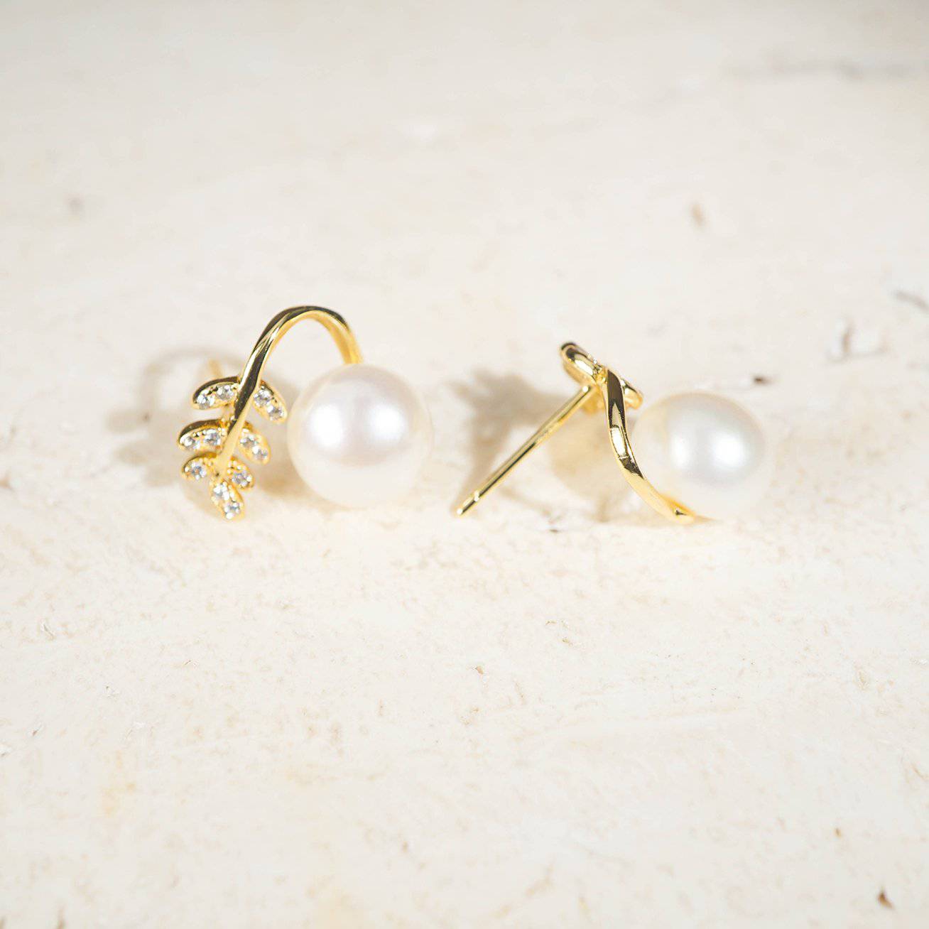 Elegant Freshwater Pearl Earrings WE00200 - PEARLY LUSTRE