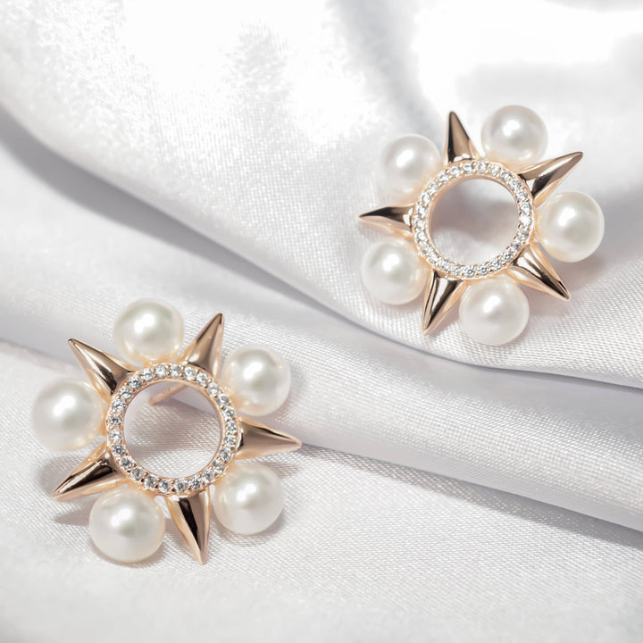 Asian Civilisations Museum Freshwater Pearl Earrings WE00226 | New Yorker Collection - PEARLY LUSTRE