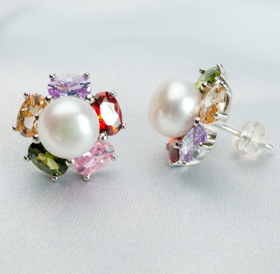 Garden City Freshwater Pearl Earrings WE00098 | Wonderland Collection - PEARLY LUSTRE