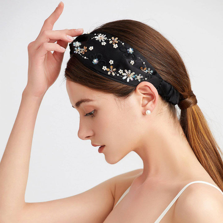 French Embroidery Freshwater Pearl Hairwear HW00011 - PEARLY LUSTRE