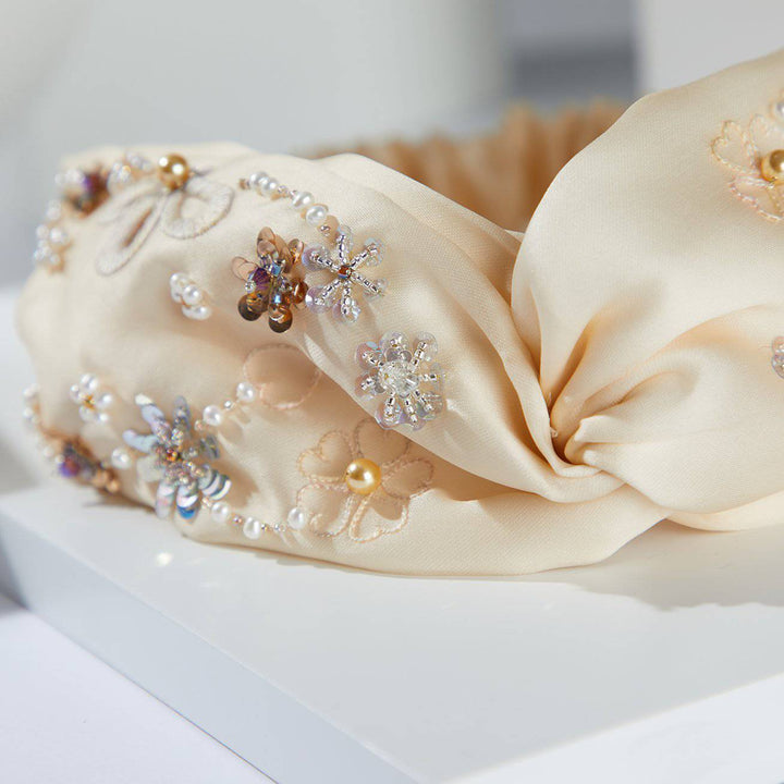Passion for Life French Embroidery Freshwater Pearl Hairwear HW00012 - PEARLY LUSTRE