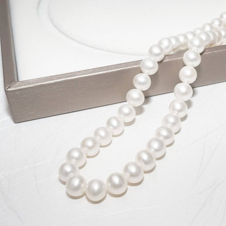 Elegent White Freshwater Pearl Necklace WN00094 - PEARLY LUSTRE