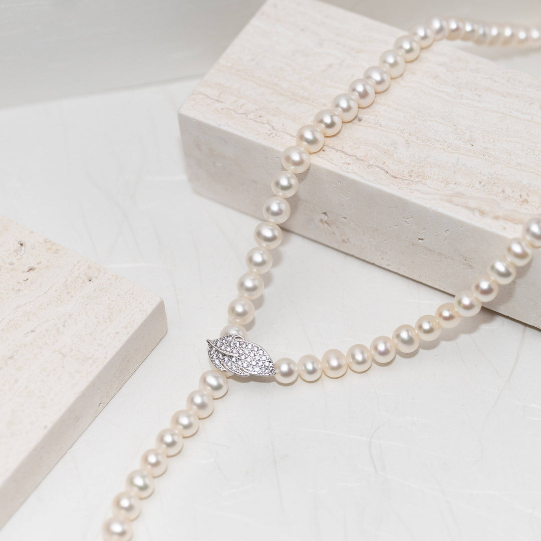 Elegant Freshwater Pearl Necklace WN00196 - PEARLY LUSTRE