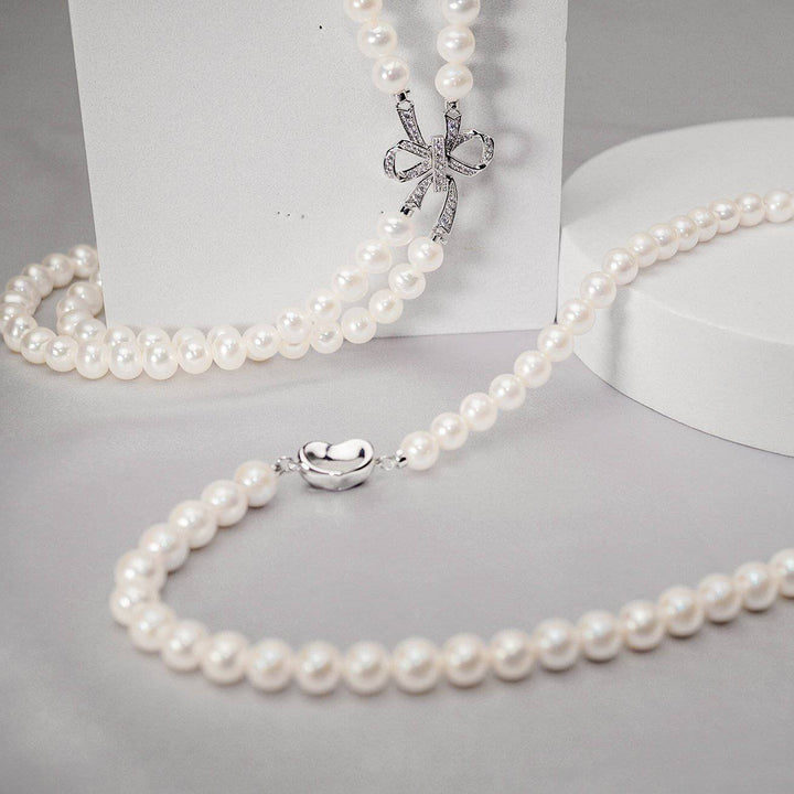 Chocker Length 2-Layer Freshwater Pearl Necklace WN00224 - PEARLY LUSTRE