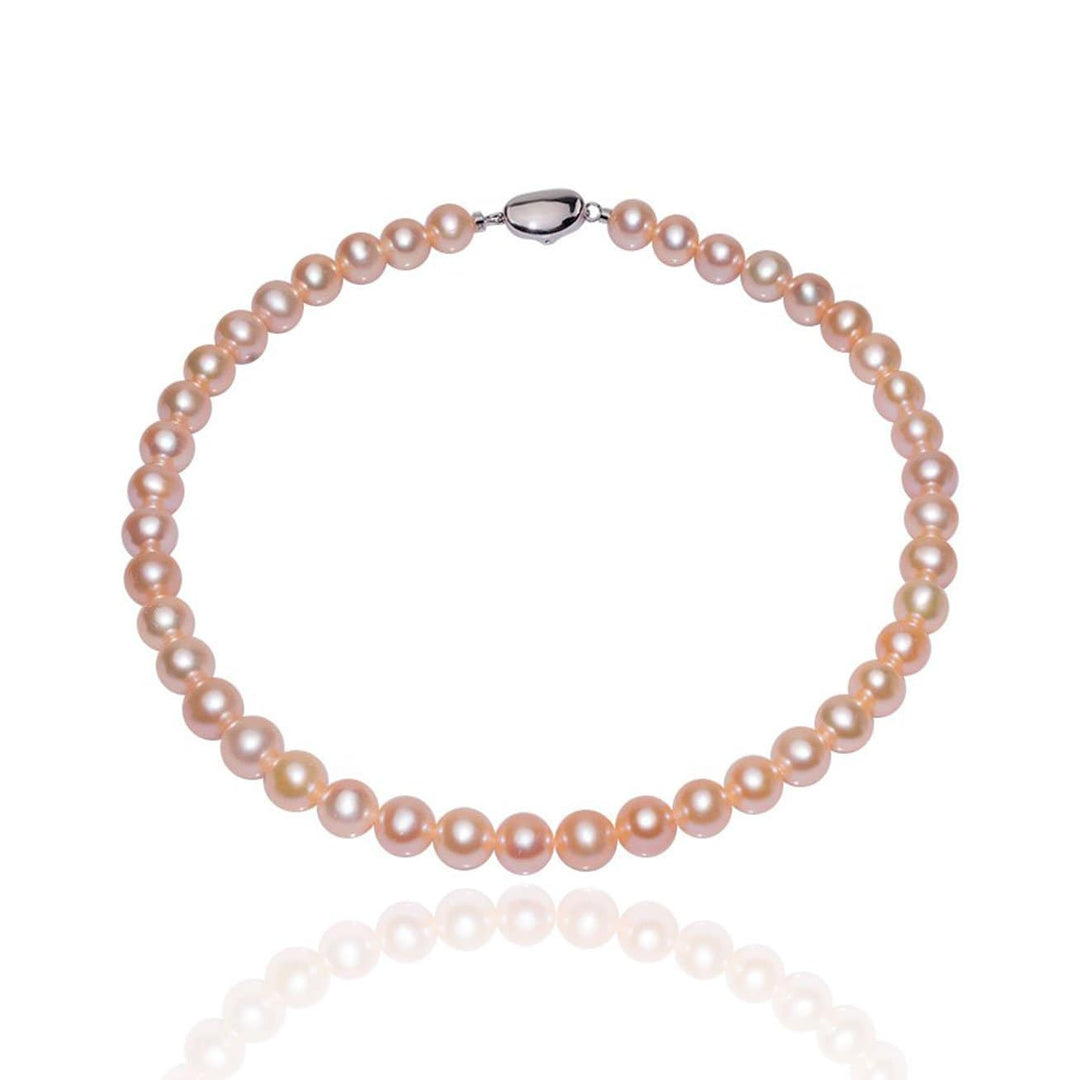 Elegant Pink Freshwater Pearl Necklace WN00195 - PEARLY LUSTRE