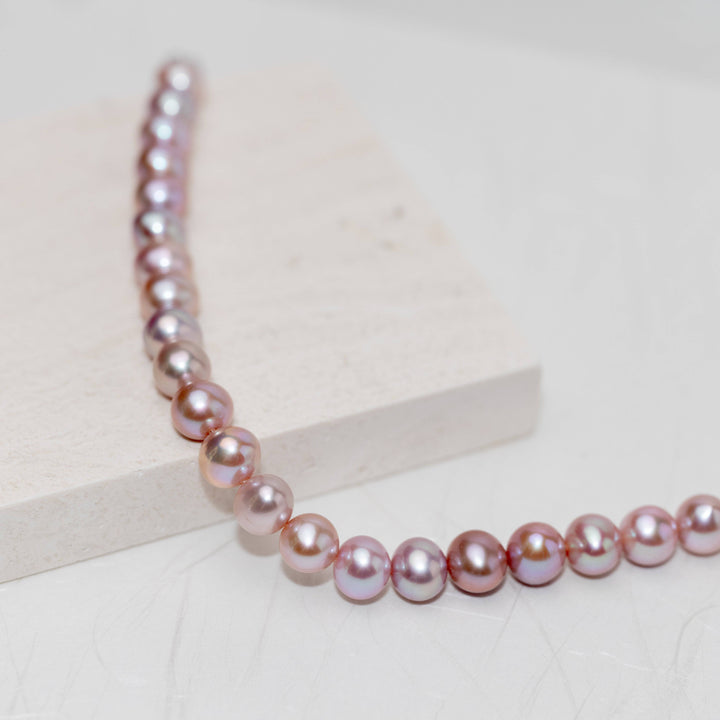 Elegant Freshwater Purple Pearl Necklace WN00194 - PEARLY LUSTRE