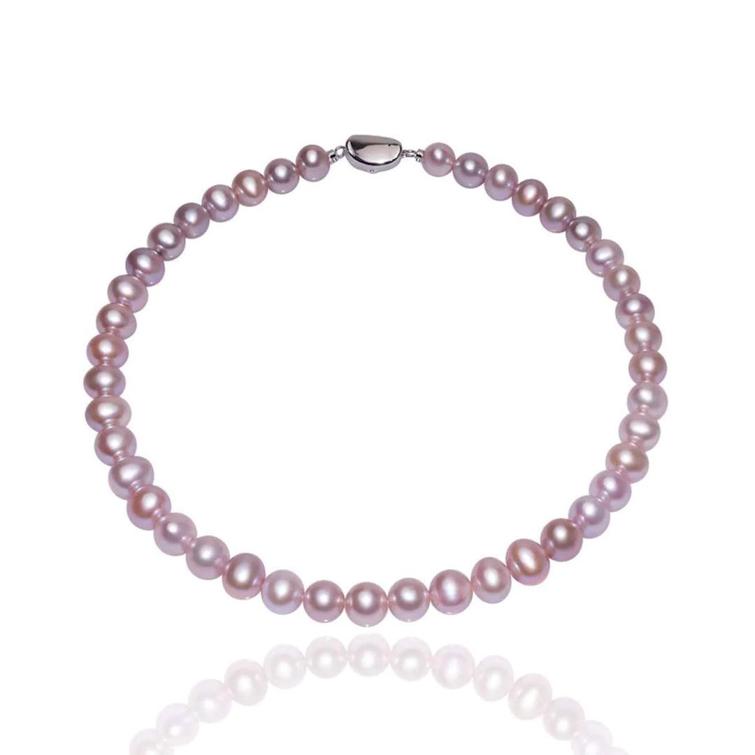 Elegant Freshwater Purple Pearl Necklace WN00497 - PEARLY LUSTRE