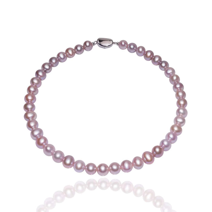 Top Lustre Freshwater Purple Pearl Necklace WN00497 - PEARLY LUSTRE