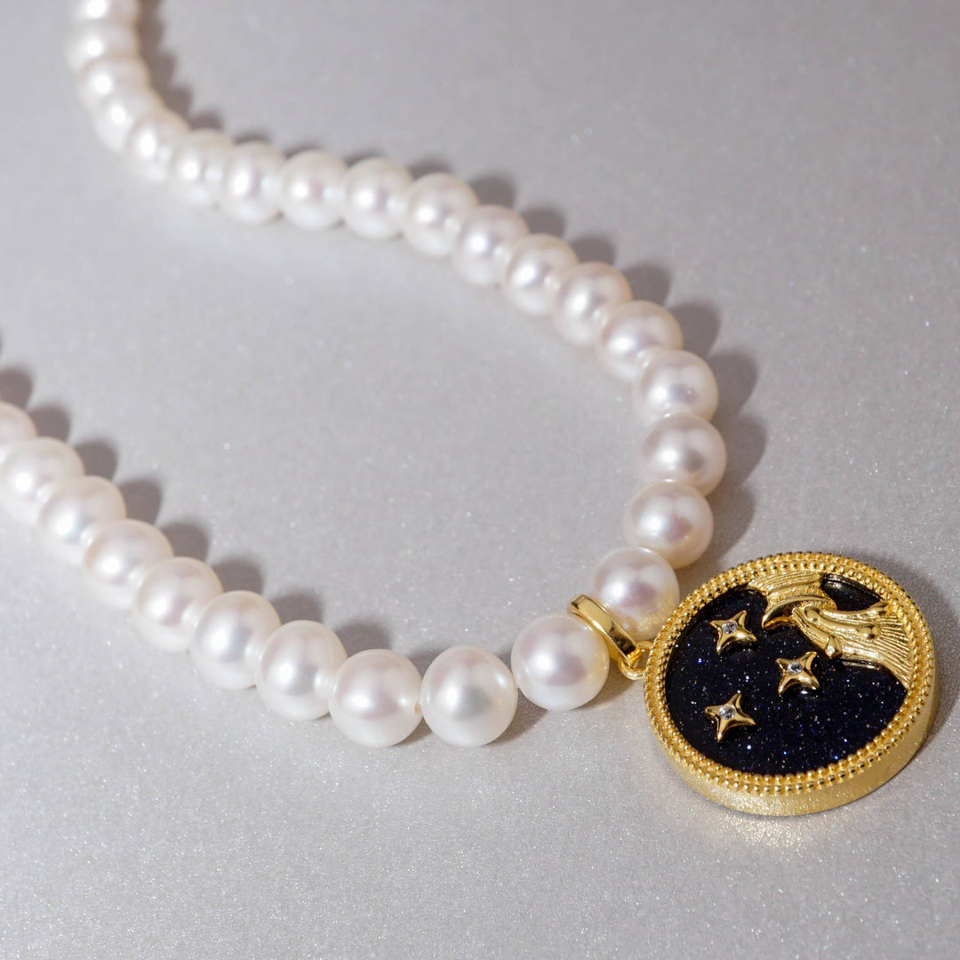 New Yorker Aquarius Freshwater Pearl Necklace WN00152 - PEARLY LUSTRE