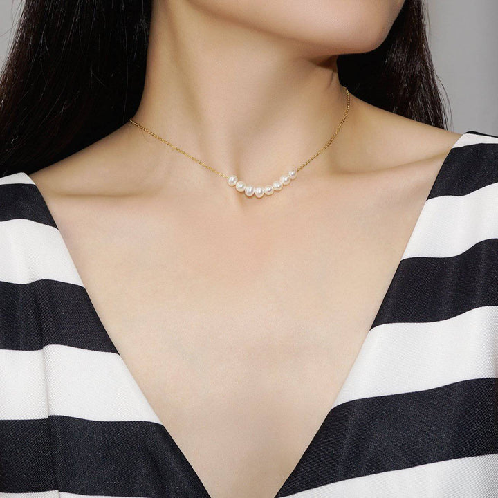 New Yorker Freshwater Pearl Necklace WN00142 - PEARLY LUSTRE