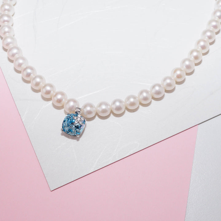 New Yorker Freshwater Pearl Necklace WN00158 - PEARLY LUSTRE