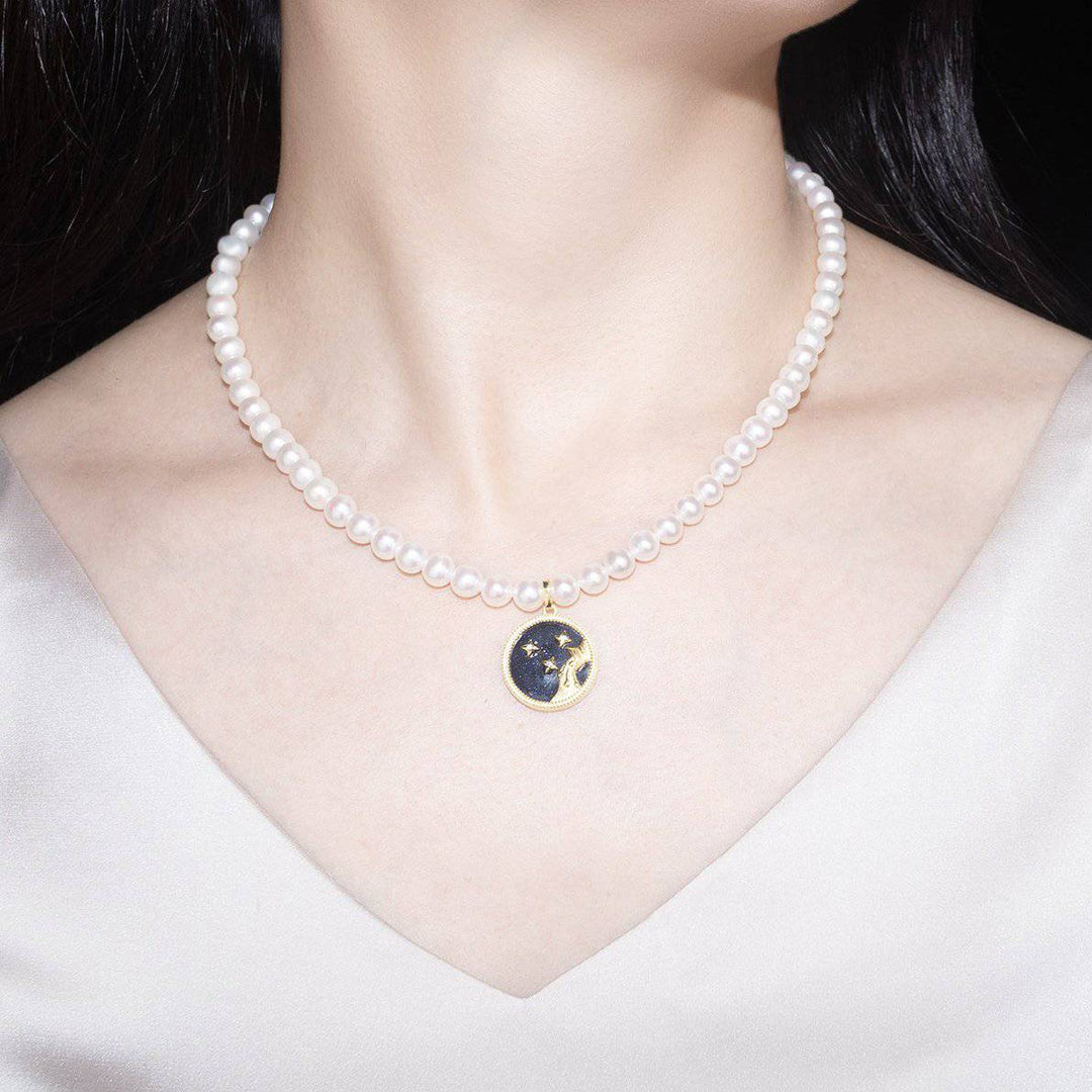 New Yorker Scorpio Freshwater Pearl Necklace WN00156 - PEARLY LUSTRE