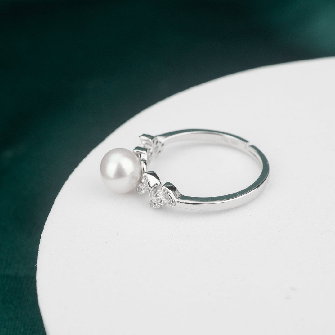 Elegant Freshwater Pearl Ring WR00011 - PEARLY LUSTRE