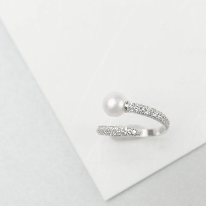 Elegant Freshwater Pearl Ring WR00023 - PEARLY LUSTRE