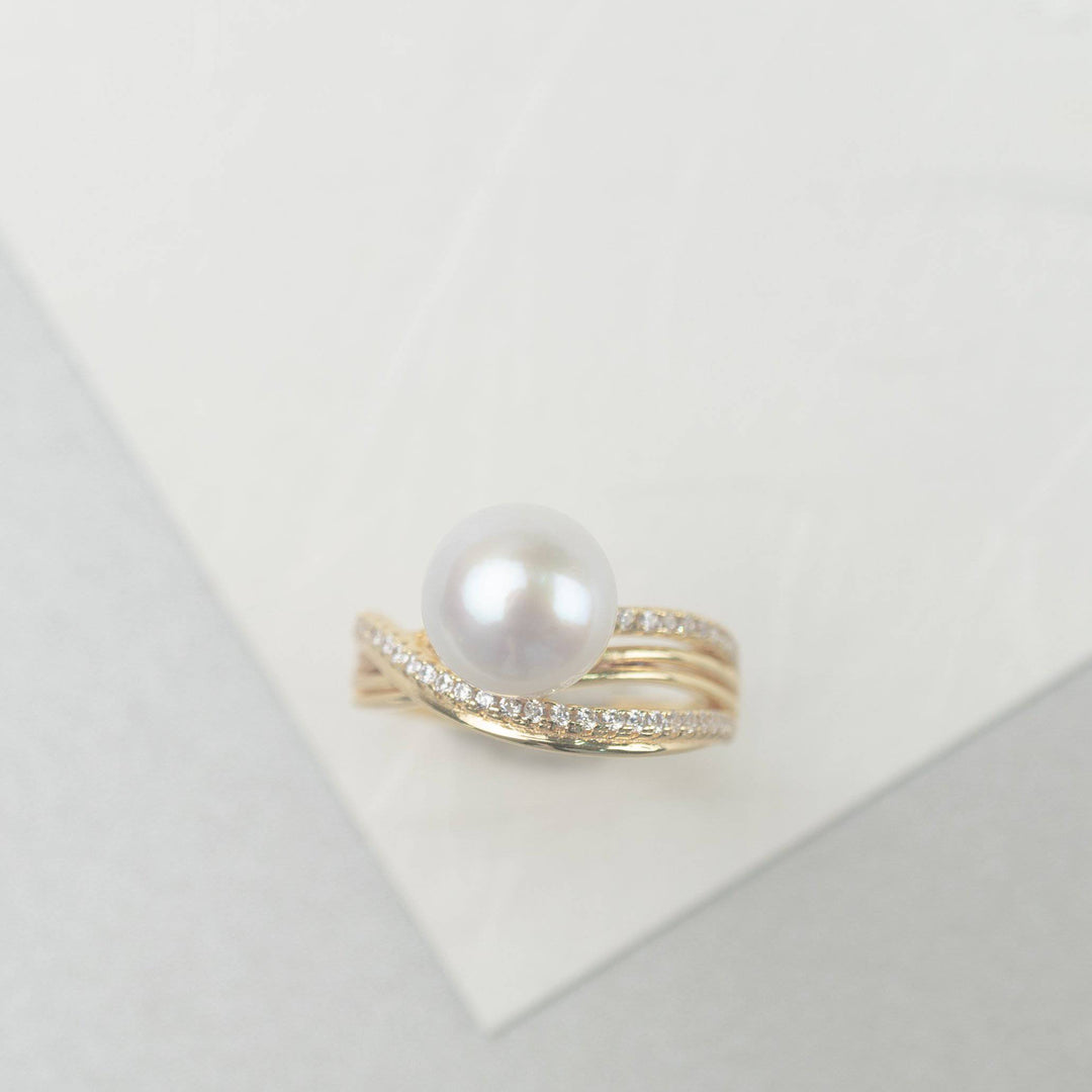 Elegant Freshwater Pearl Ring WR00035 - PEARLY LUSTRE