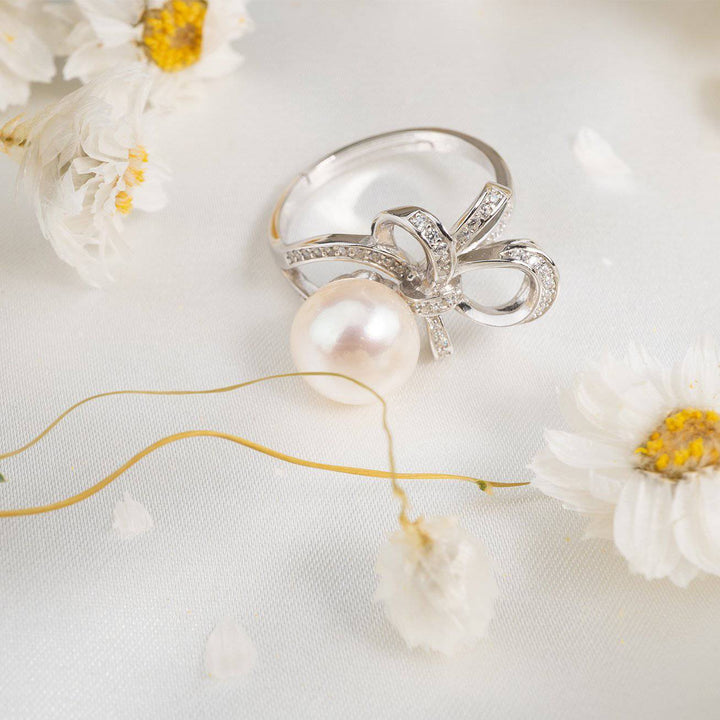 Elegant Freshwater Pearl Ring WR00037 - PEARLY LUSTRE