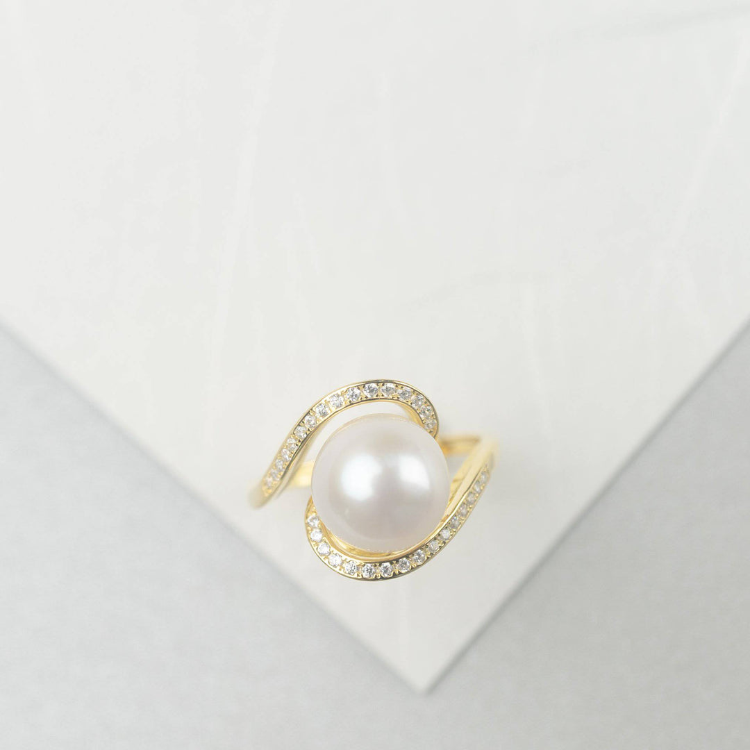 Elegant Freshwater Pearl Ring WR00073 - PEARLY LUSTRE