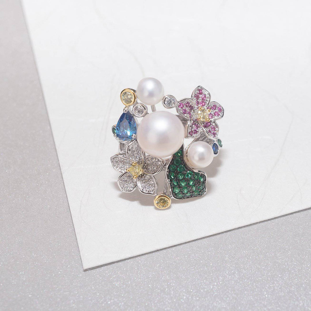 Elegant Freshwater Pearl Ring WR00081 | GARDENS - PEARLY LUSTRE