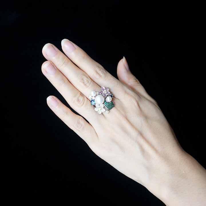 Elegant Freshwater Pearl Ring WR00081 | GARDENS - PEARLY LUSTRE
