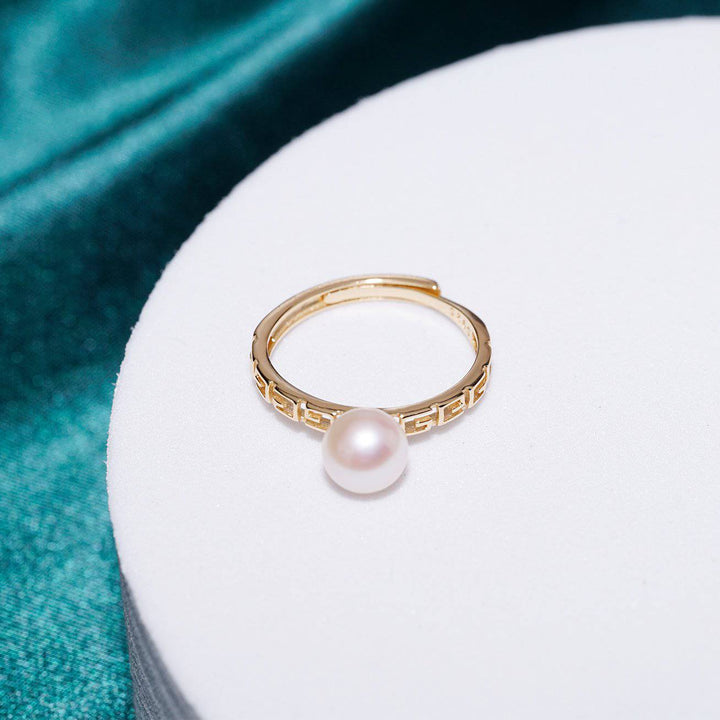 Elegant Freshwater Pearl Ring WR00084 - PEARLY LUSTRE