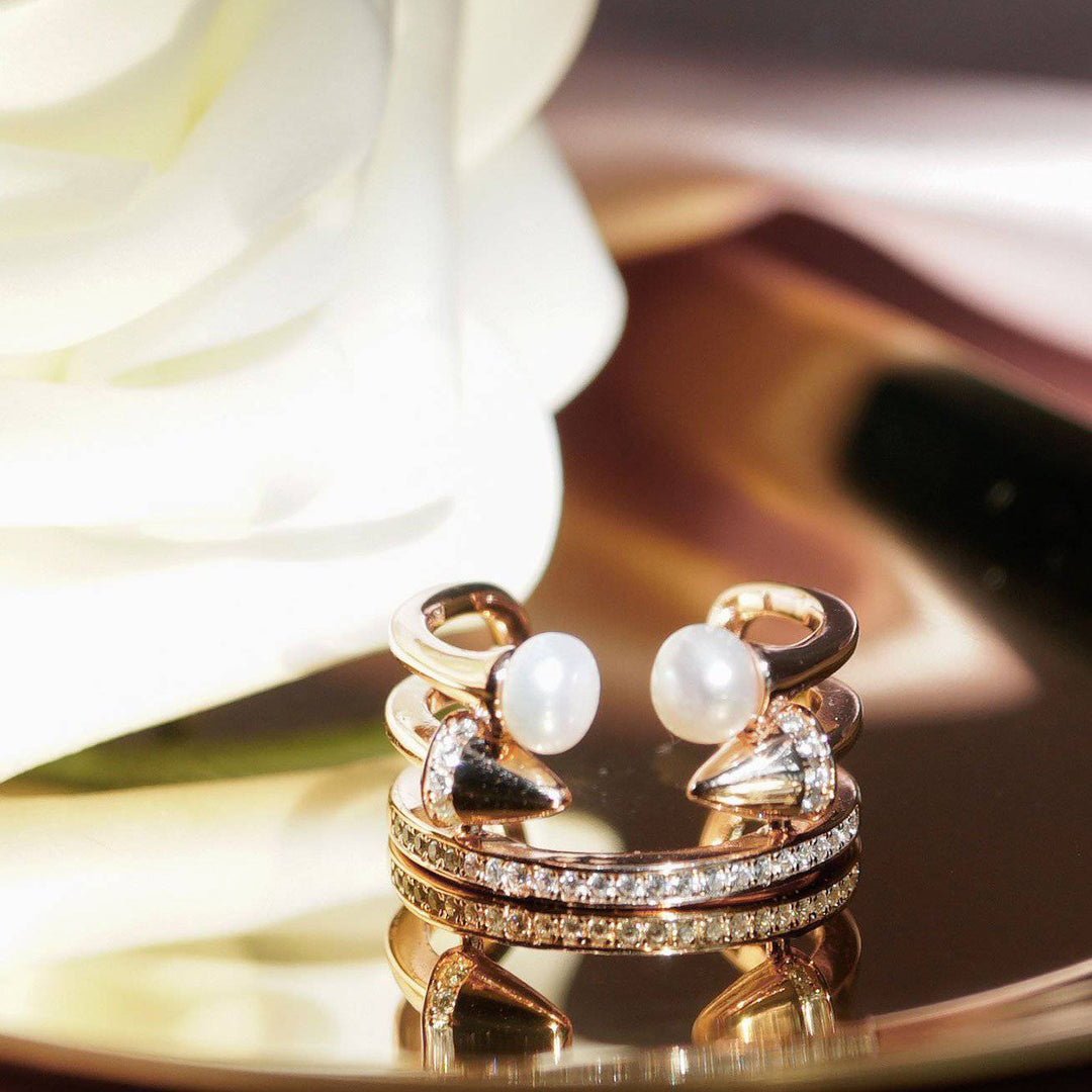 Asian Civilisations Museum Freshwater Pearl Ring WR00013 | New Yorker Collection - PEARLY LUSTRE