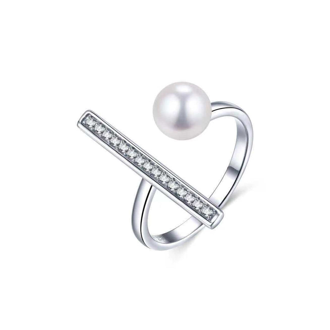 New Yorker Freshwater Pearl Ring WR00045 - PEARLY LUSTRE