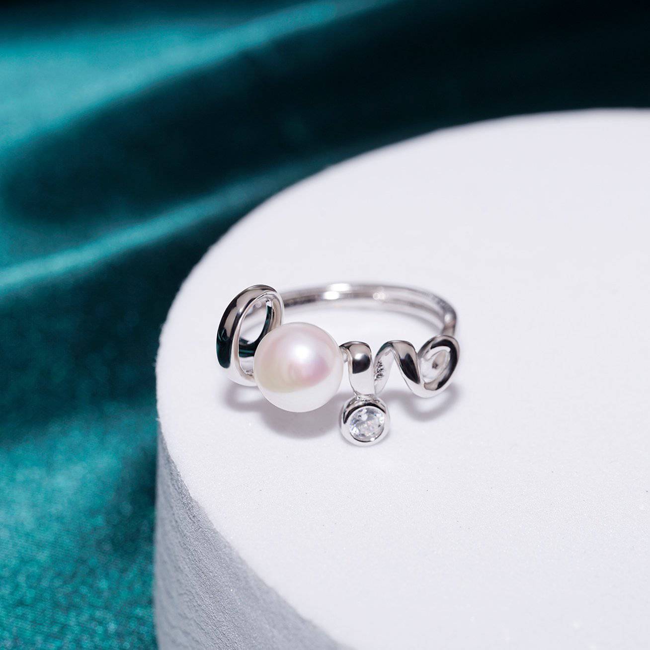 Freshwater pearl 2025 ring silver