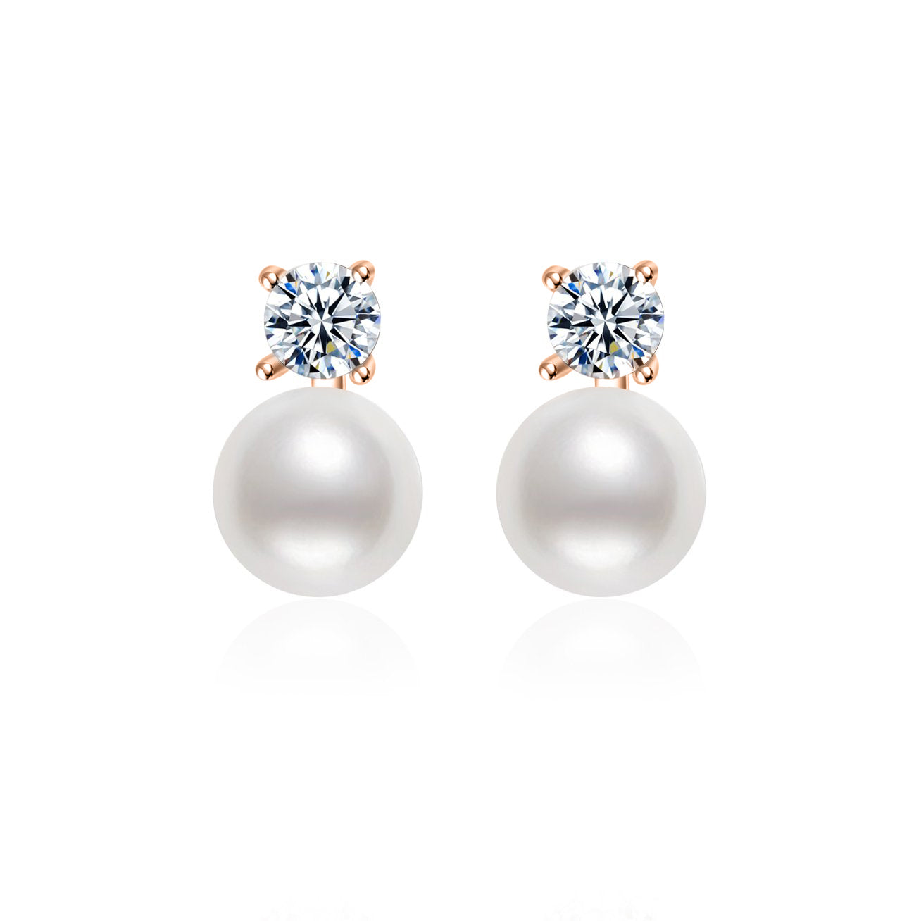 Elegant Freshwater Semi Round Pearl Earrings WE00364 - PEARLY LUSTRE