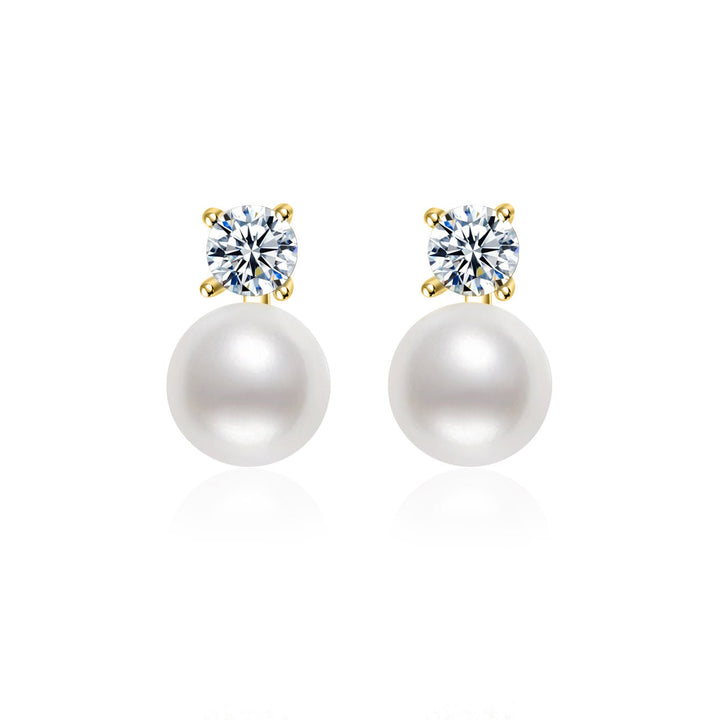 Elegant Freshwater Semi Round Pearl Earrings WE00363 - PEARLY LUSTRE