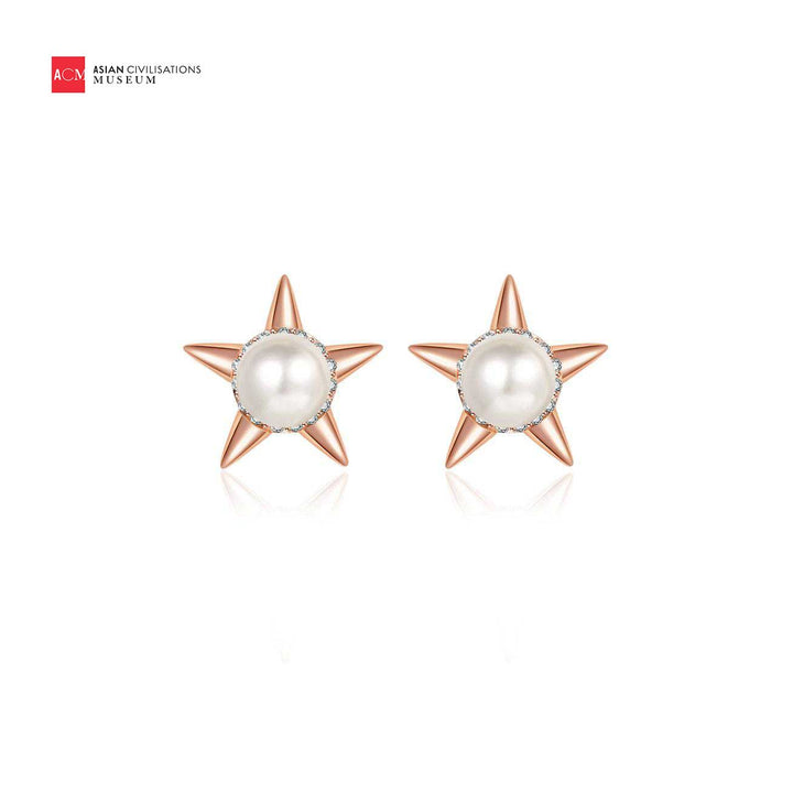 Asian Civilisations Museum Freshwater Pearl Earrings WE00231 | New Yorker Collection - PEARLY LUSTRE