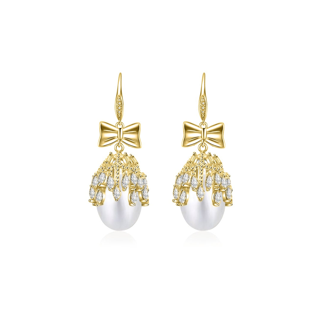 Elegant Freshwater Pearl Earrings WE00233 - PEARLY LUSTRE