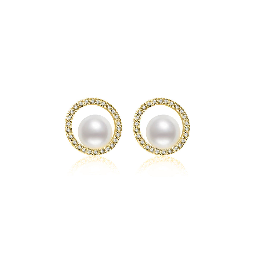 Elegant Freshwater Pearl Earrings WE00369 - PEARLY LUSTRE