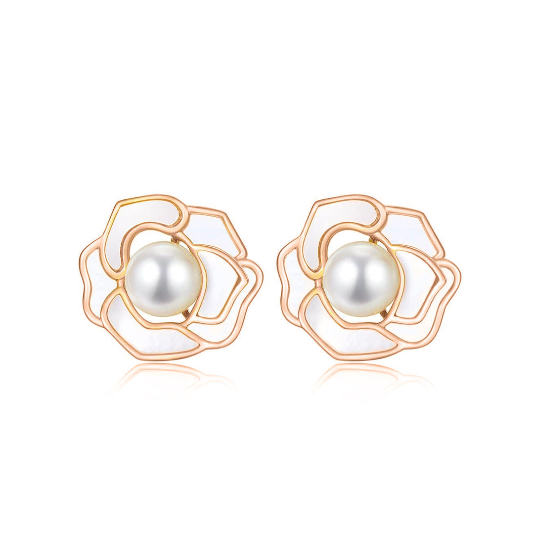 Elegant Freshwater Pearl Earrings WE00372 | GARDENS - PEARLY LUSTRE