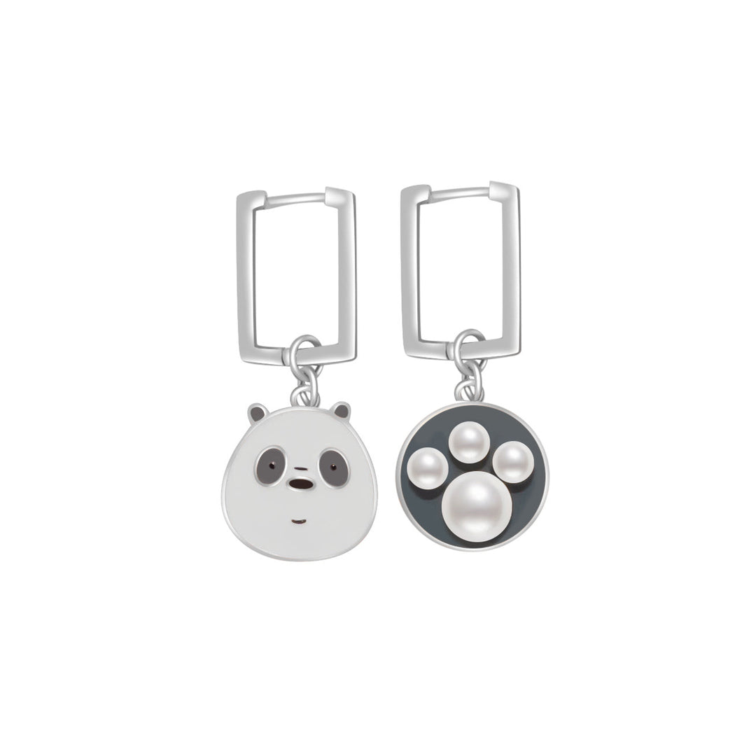 We Bare Bears Freshwater Pearl Earrings WE00304-Panda | Wonderland - PEARLY LUSTRE