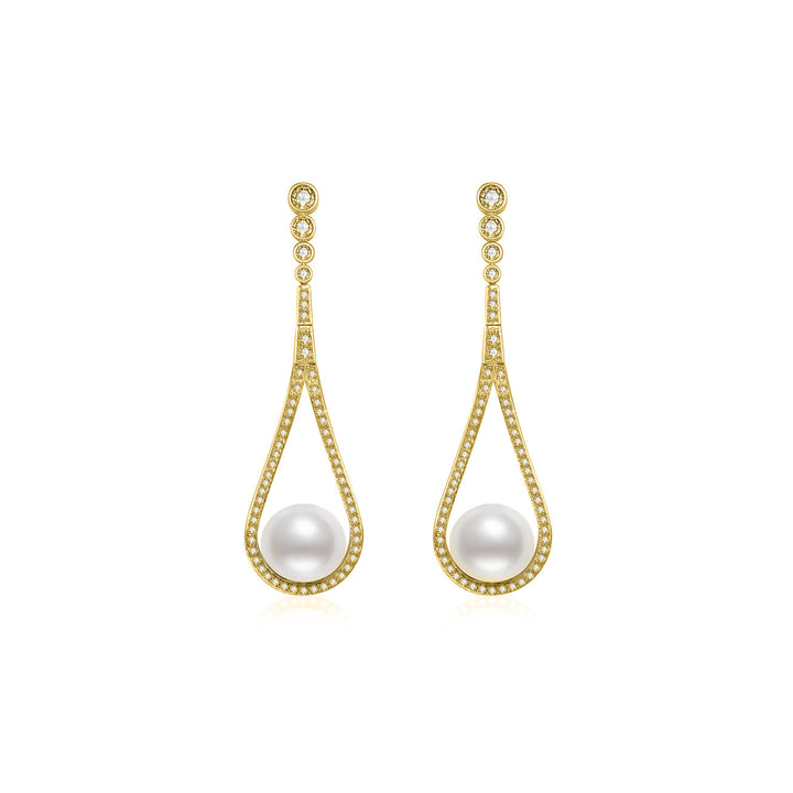 Elegant Freshwater Pearl Earrings WE00378 - PEARLY LUSTRE