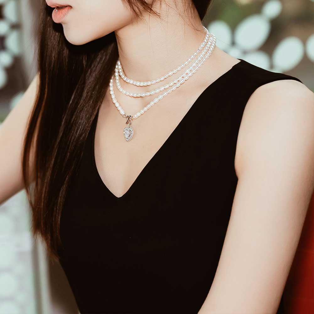 New Yorker Multi-style Freshwater Pearl Necklace & Belt WN00210 - PEARLY LUSTRE