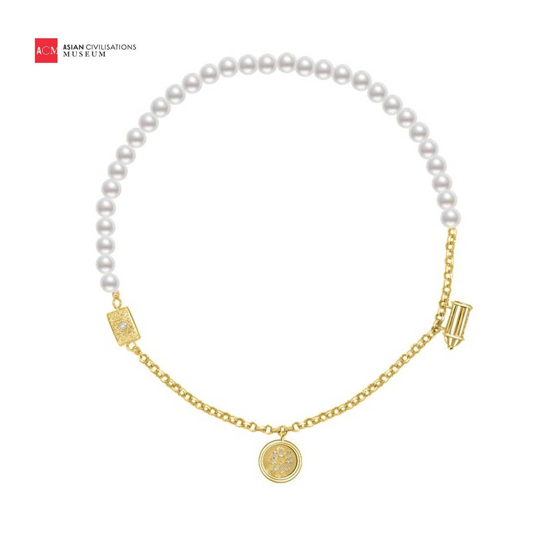 Asian Civilisations Museum Freshwater Pearl Necklace WN00213 | New Yorker Collection - PEARLY LUSTRE