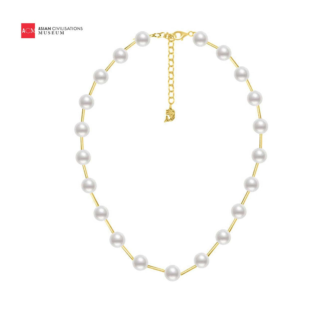 Asian Civilisations Museum Freshwater Pearl Necklace WN00394 | New Yorker Collection - PEARLY LUSTRE