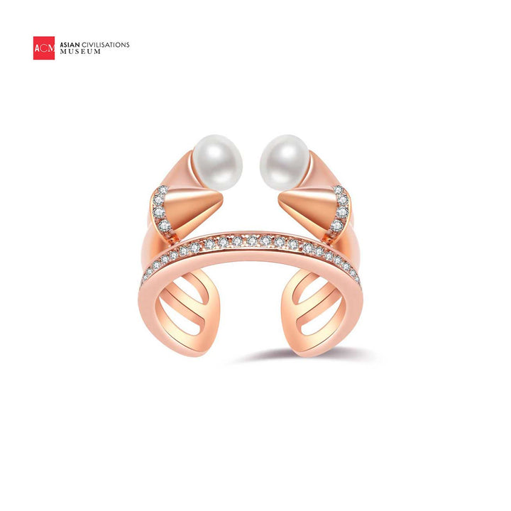 Asian Civilisations Museum Freshwater Pearl Ring WR00013 | New Yorker Collection - PEARLY LUSTRE