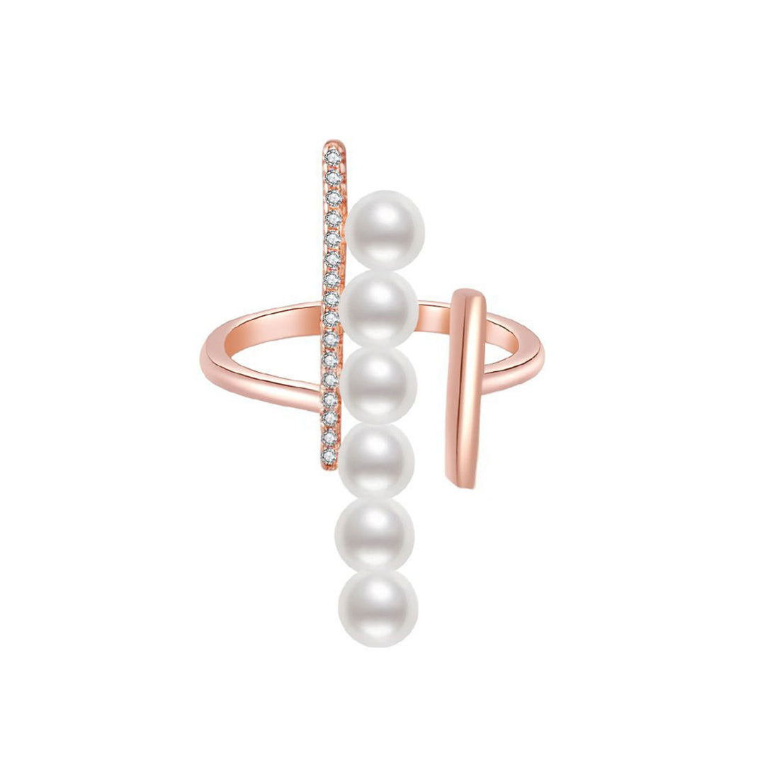 New Yorker Freshwater Pearl Ring WR00064 - PEARLY LUSTRE