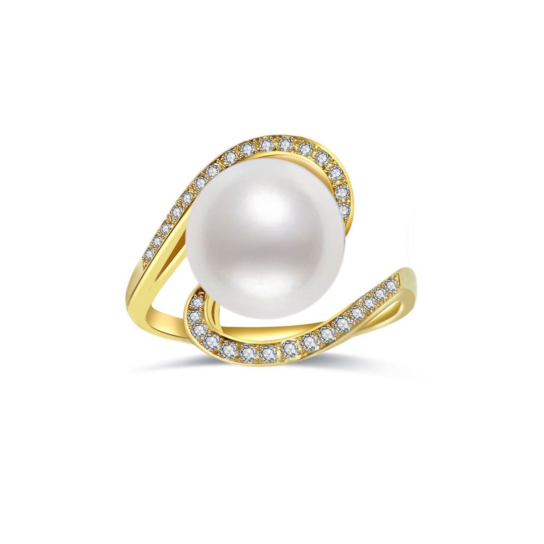 Elegant Freshwater Pearl Ring WR00073 - PEARLY LUSTRE