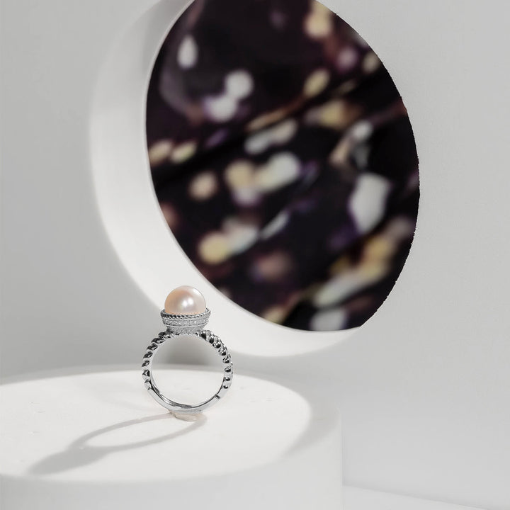 Asian Civilisations Museum Freshwater Pearl Ring WR00096 | New Yorker Collection - PEARLY LUSTRE